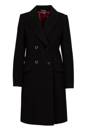 Czarny płaszcz wełniany Emilia