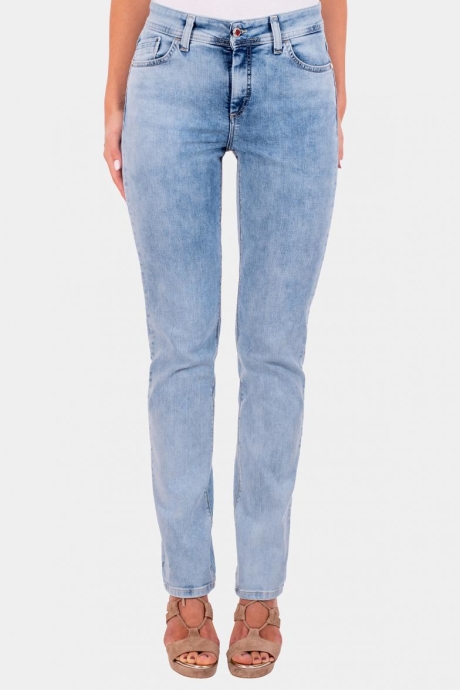 Jasnoniebieskie, marmurowe spodnie jeansowe Daisy
