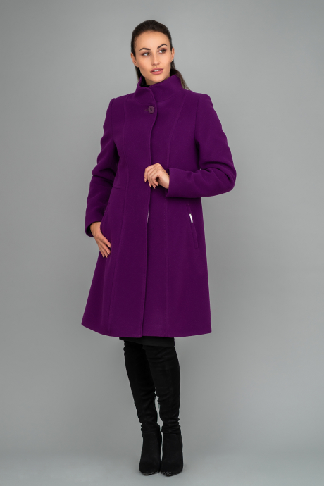 Fioletowy płaszcz wełniany Dakota