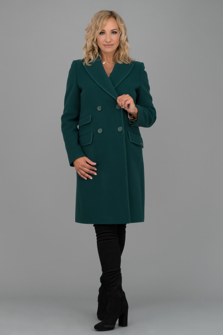 Zielony płaszcz wełniany Emilia
