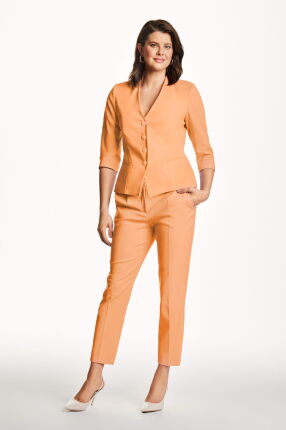 Bawełniane spodnie w kolorze pomarańczowym